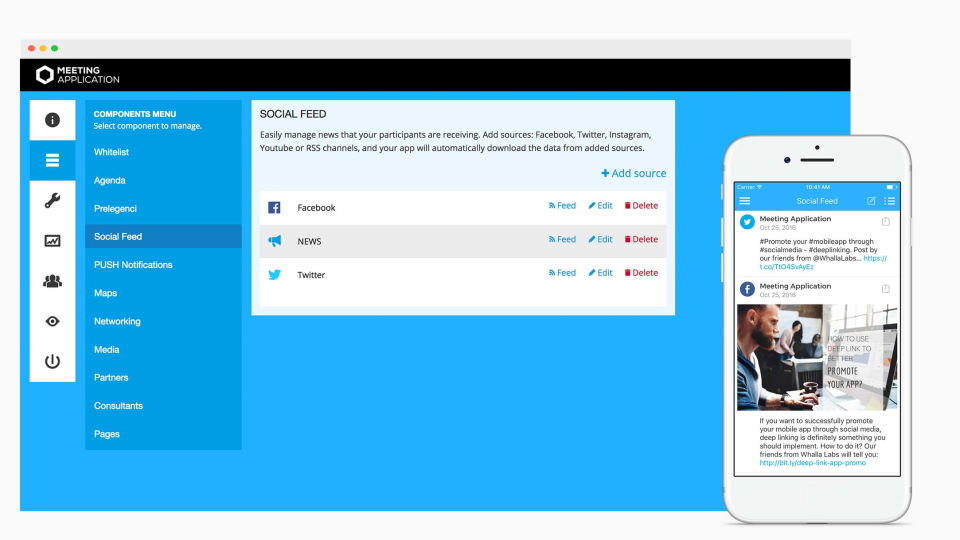 screenshot of Meeting Application